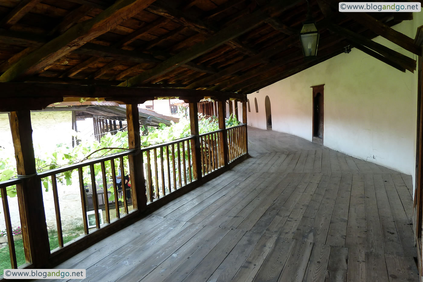 Melnik - Rozhen monastery walkway and rooms